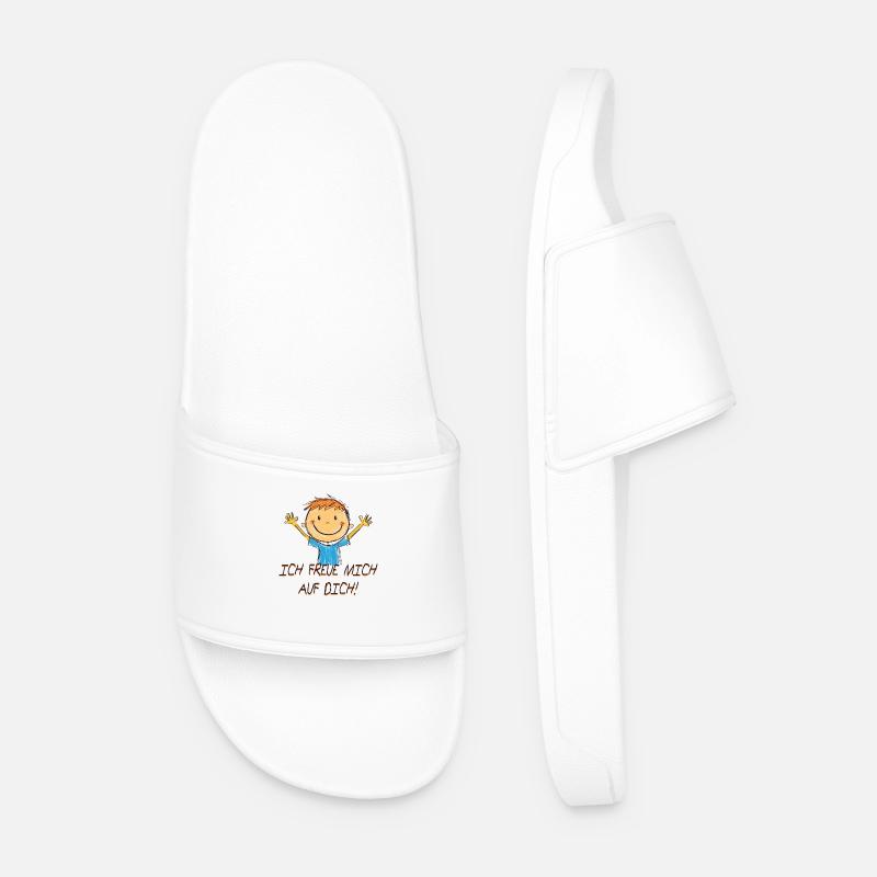 J’ai hâte de vous voir - Claquettes Homme - blanc