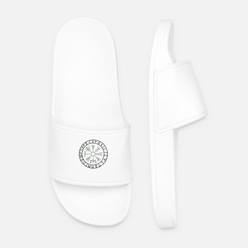 wikinger kompass - Männer Badelatschen - Weiß