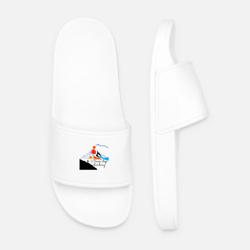 Never stop climbing zip 2 - Men’s Pool Sliders - white