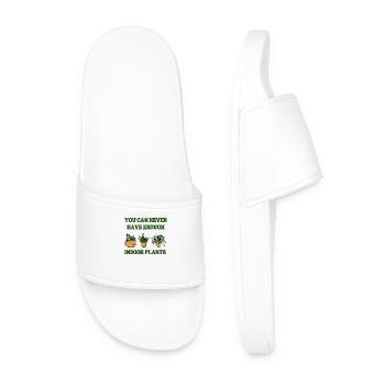 You can never have enough indoor plants - Men’s Pool Sliders - white - Front