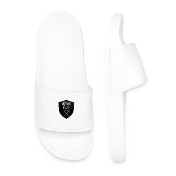 Good luck on logo mining miner mallet and iron - Men’s Pool Sliders - white - Front