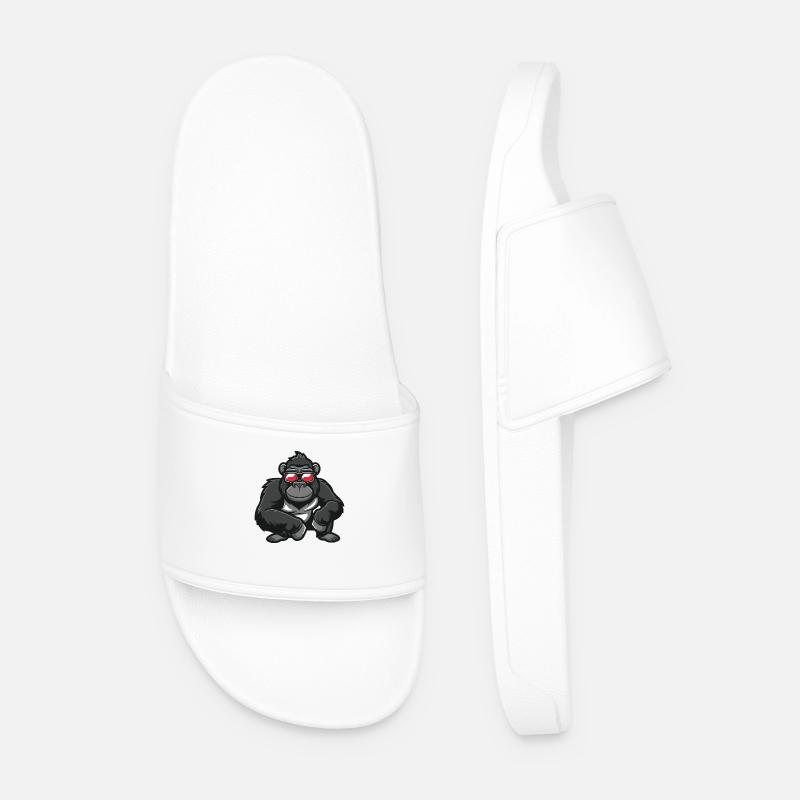 gorilla animal - Men’s Pool Sliders - white