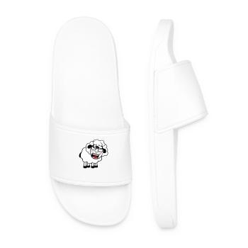 mouton nerd hornglasses fermoir lunettes geek smart - Claquettes Homme - blanc - Devant