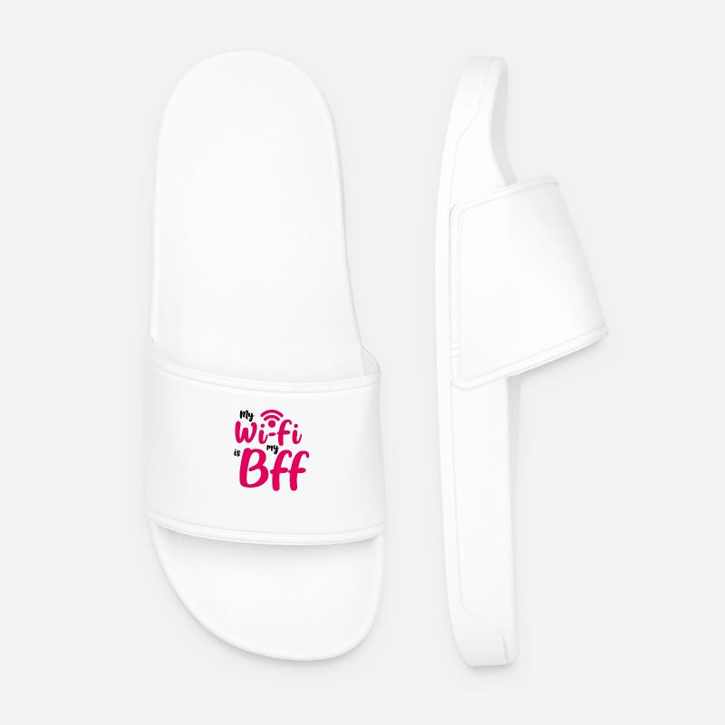 Wi-Fi BFF - Men’s Pool Sliders - white