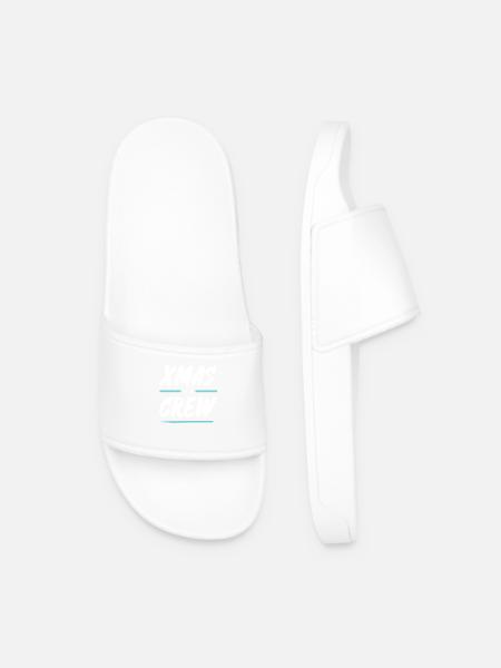 Xmas Crew - Men’s Pool Sliders - white