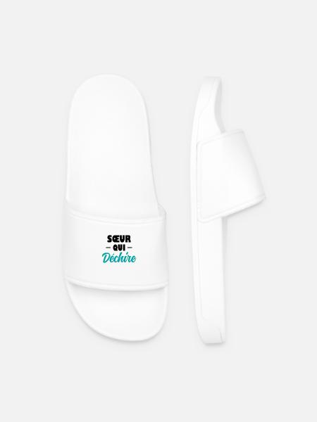 SISTER WHO ROCKS - Men’s Pool Sliders - white