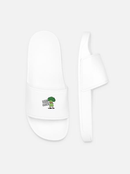 Squat Goals - Men’s Pool Sliders - white