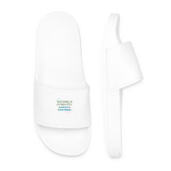 Purpose Is Everything Inspirational Design - Men’s Pool Sliders - white - Front