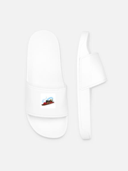 Steam train locomotive - Men’s Pool Sliders - white