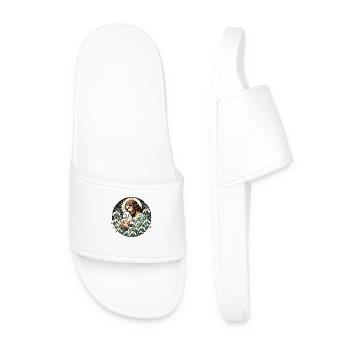 Jesus Christ He is Risen Easter Sunday - Men’s Pool Sliders - white - Front
