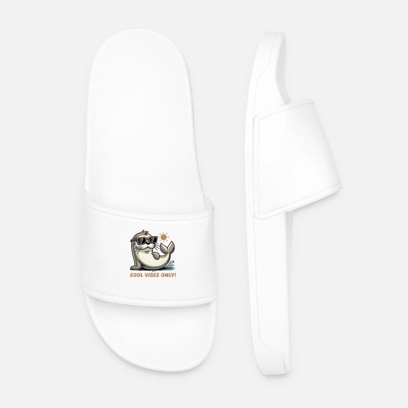 Seal Sunglasses Comic - Men’s Pool Sliders - white