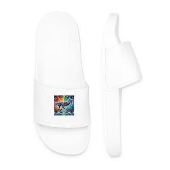 Whale power animal - Men’s Pool Sliders - white - Front