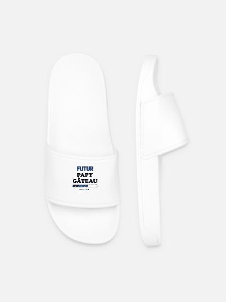 futur papy gâteau - Claquettes Homme - blanc