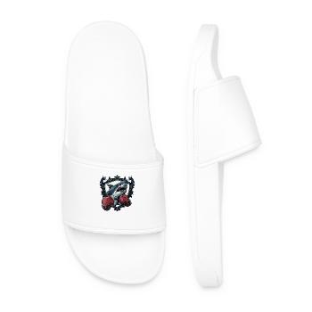 Hai Boxer MMA Logo - Männer Badelatschen - Weiß - Vorne