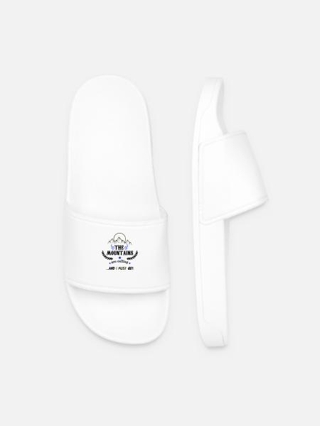the mountains are calling 02 - Men’s Pool Sliders - white