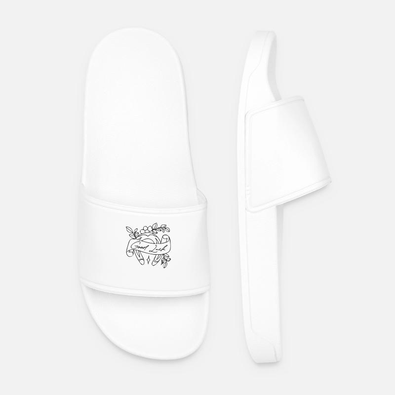 viel Glück - Männer Badelatschen - Weiß