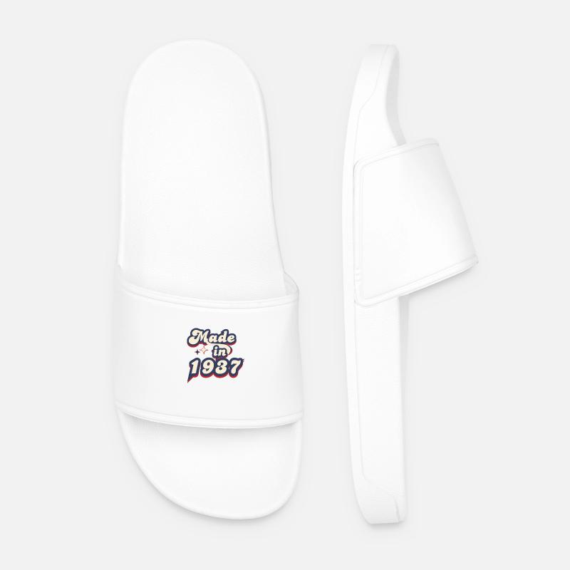 Made in 1937 Retro - Men’s Pool Sliders - white
