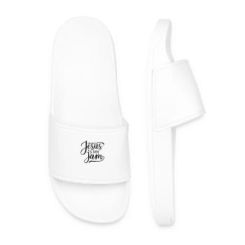 jesus is my jam - Men’s Pool Sliders - white - Front