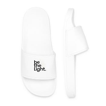 be the light - Männer Badelatschen - Weiß - Vorne