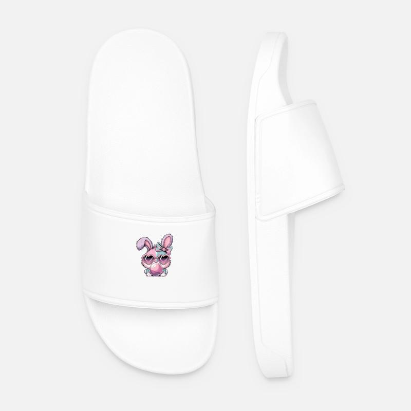 Bunny Easter Bunny Chewing Gum - Men’s Pool Sliders - white