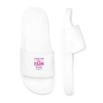 I can't I'm hungry - Men’s Pool Sliders - white - Front
