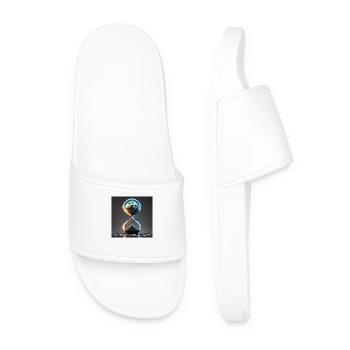 Hourglass (A) with vision - Men’s Pool Sliders - white - Front