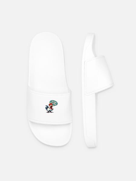stop killing ! - Men’s Pool Sliders - white