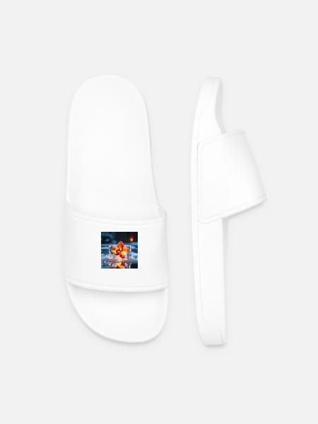 Orchidée - Claquettes Homme - blanc