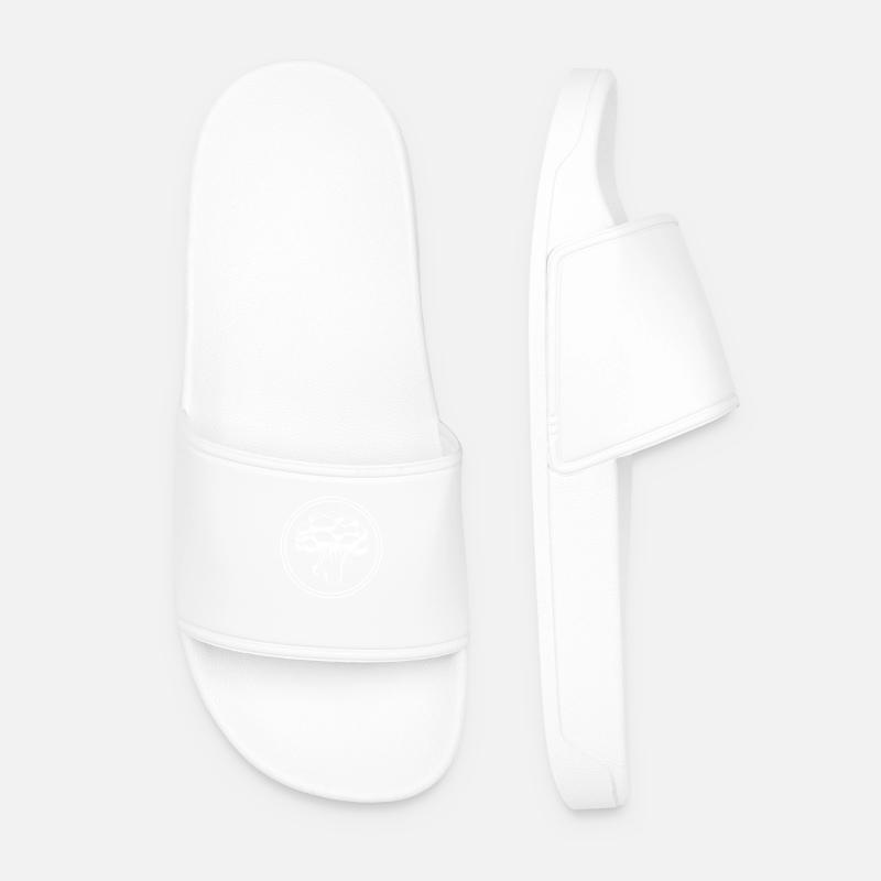 Broccoli Vegetables - Men’s Pool Sliders - white