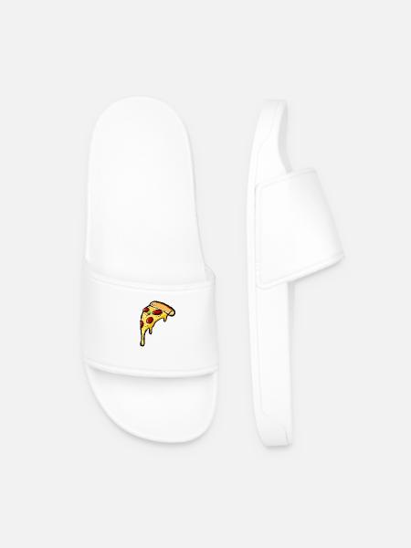 Pizza - Männer Badelatschen - Weiß