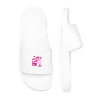Resting Bunny Face - Men’s Pool Sliders - white - Front