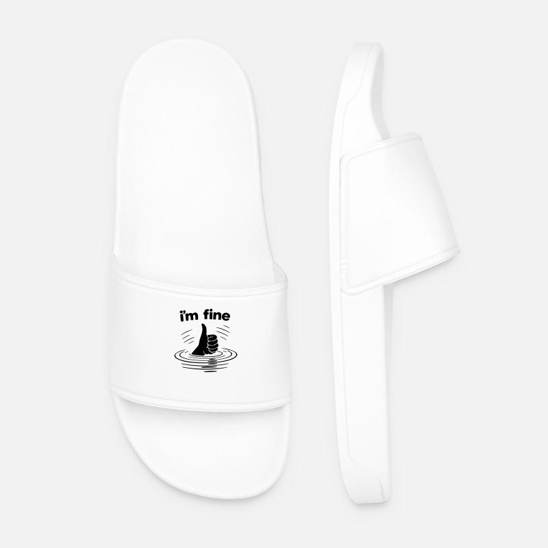 I'm fine. - Men’s Pool Sliders - white