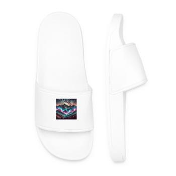 Surreal cityscape - Men’s Pool Sliders - white - Front