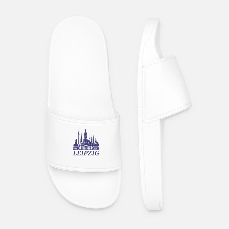 leipzig skyline - Männer Badelatschen - Weiß