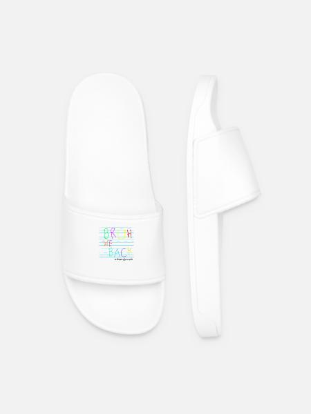 Bruh We Back Enseignants - Men’s Pool Sliders - white