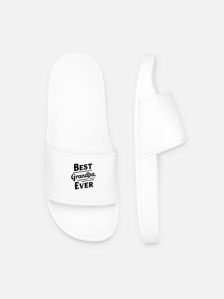 Best Grandpa ever - Men’s Pool Sliders - white