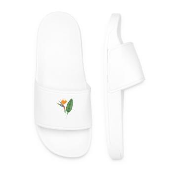 Strelitzia – fleurs exotiques - Claquettes Homme - blanc - Devant