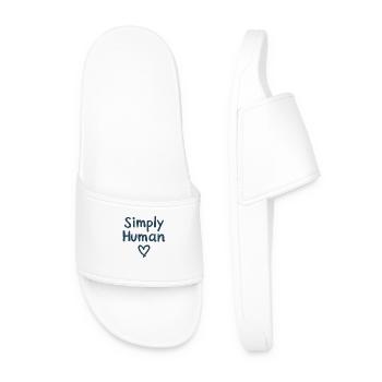 Tout simplement le cœur humain de l’humanité - Claquettes Homme - blanc - Devant