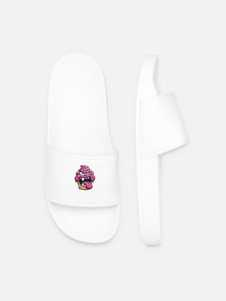 Cupcake fou. - Claquettes Homme - blanc