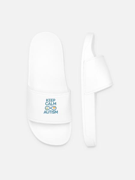 Autism - Men’s Pool Sliders - white
