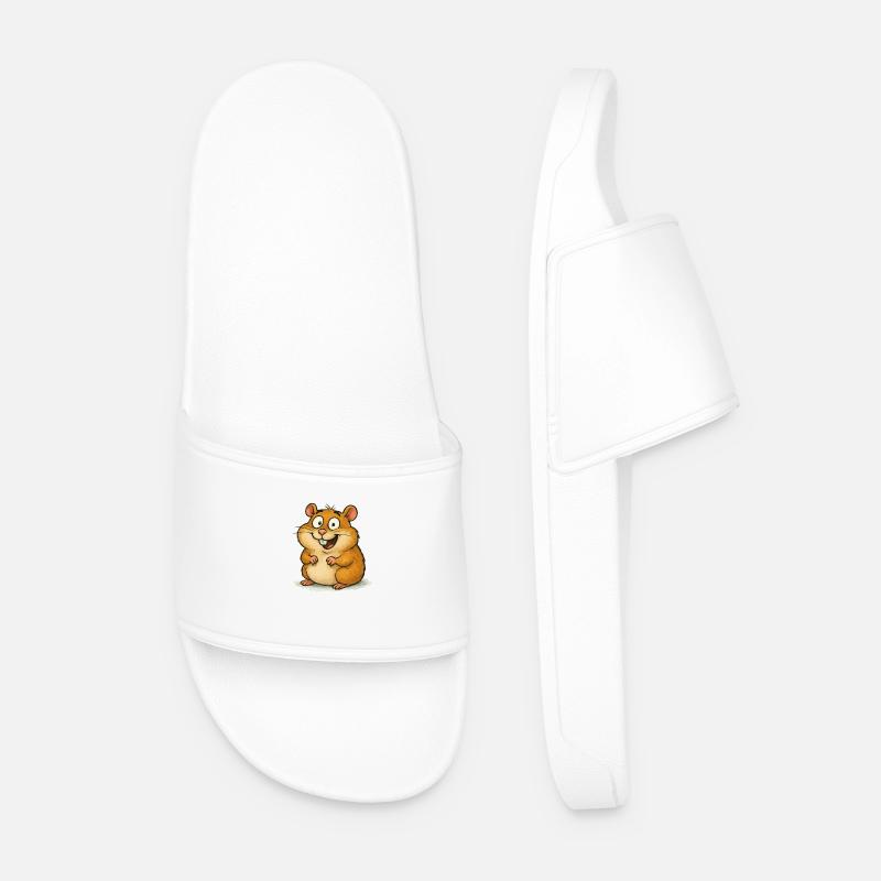 Hamster Comic - Men’s Pool Sliders - white
