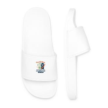 ISFJ × ENTJ: "Tea Kitchen Conquers Boardroom." - Men’s Pool Sliders - white - Front