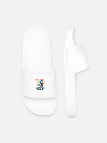 ISFJ × ENTJ: "Tea Kitchen Conquers Boardroom." - Men’s Pool Sliders - white