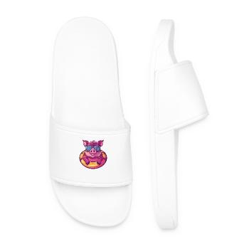 Pig Comic Cool Boar - Men’s Pool Sliders - white - Front