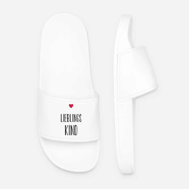 Kind Lieblingskind Herz Geschenk Geschenkidee - Männer Badelatschen - Weiß