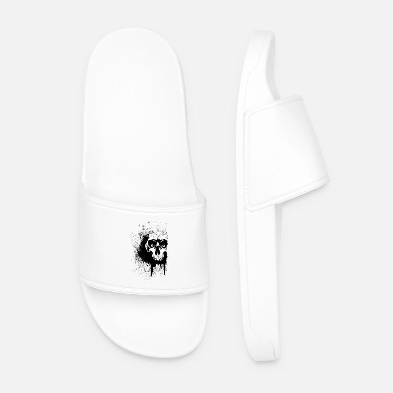 Schädel - Männer Badelatschen - Weiß