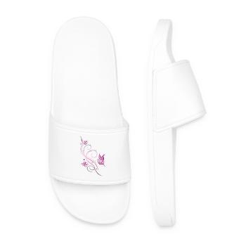 Flowers Cherry Blossom Butterfly - Men’s Pool Sliders - white - Front