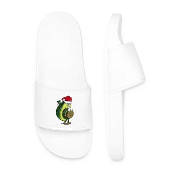 santa claus xmas - 2019 avocado organic funny funny - Men’s Pool Sliders - white - Front