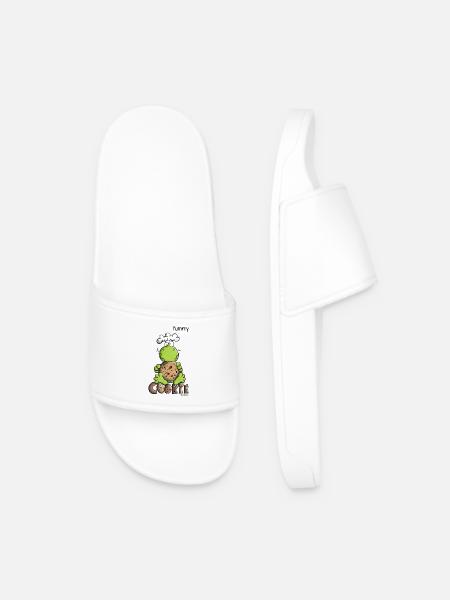 Grenouille mange un cookie - Claquettes Homme - blanc