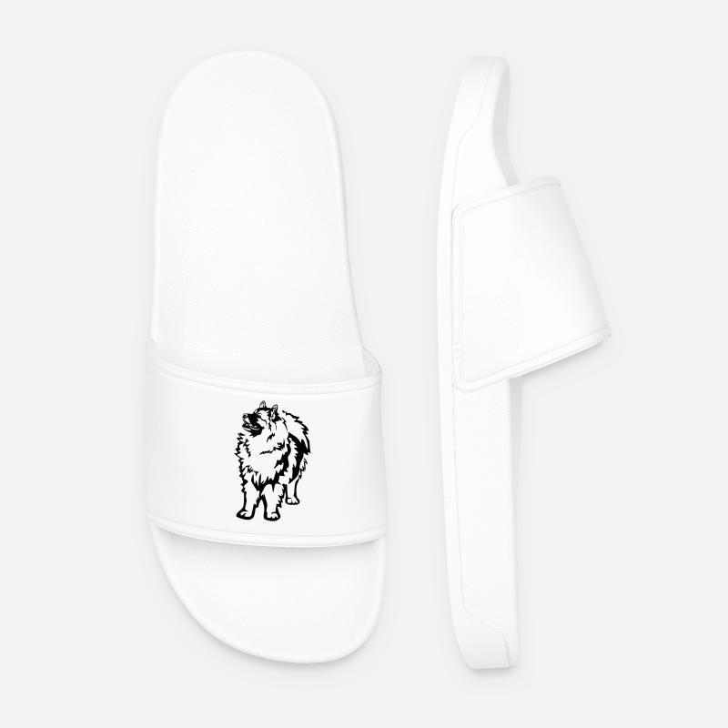 Keeshond - Men’s Pool Sliders - white